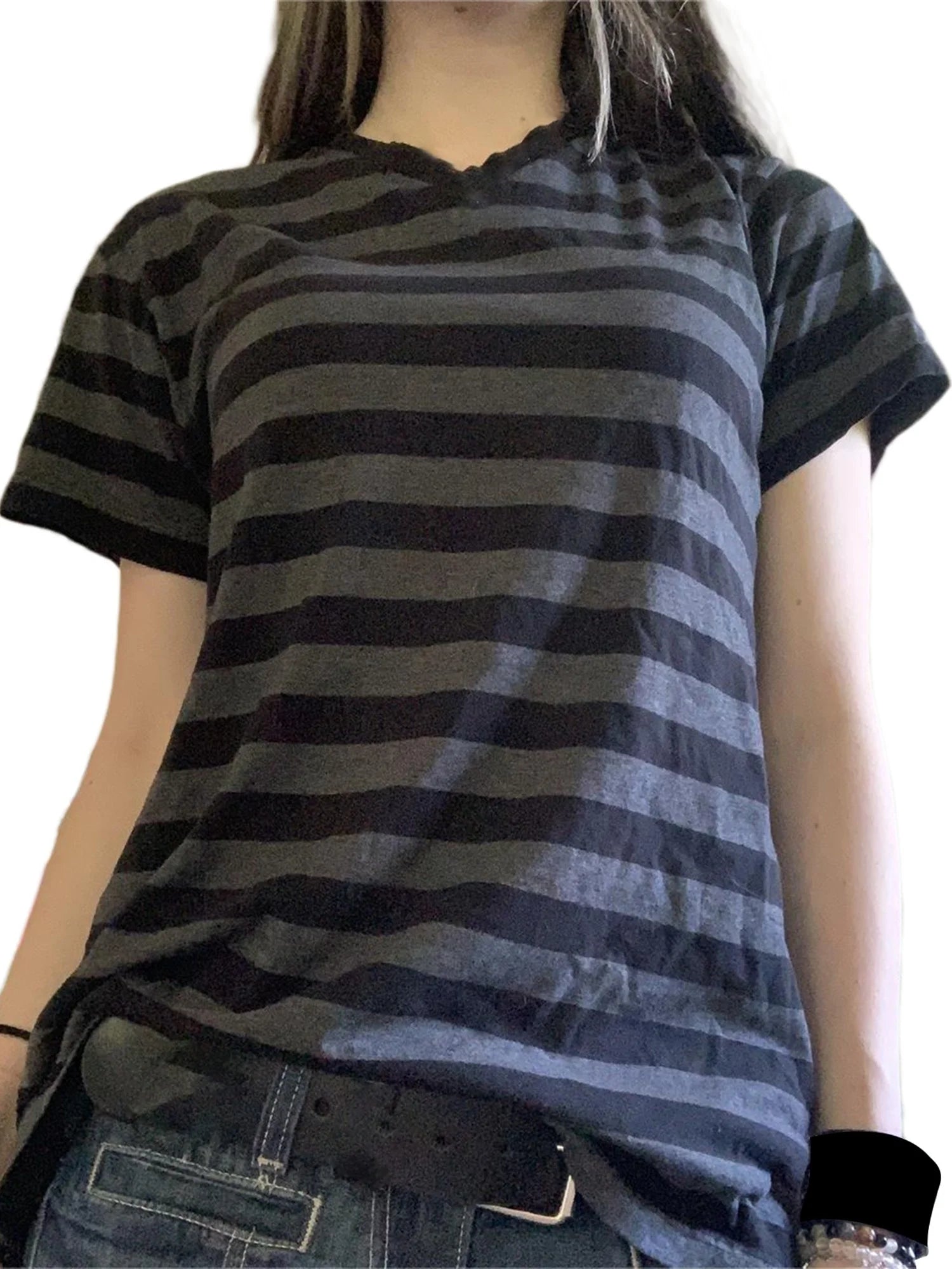 2026 summer Womens Short Sleeve American stripes Print T-Shirt Girl Round Neck Tee Outdoor Sports Adult Women's T-Shirt